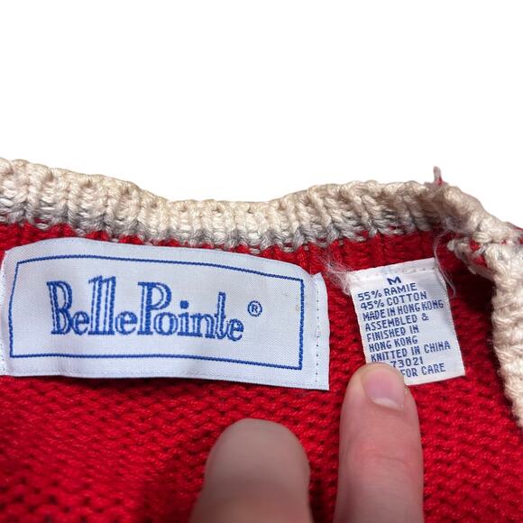 Vintage Belle Pointe Ohio State Buckeyes OSU Cardigan Sweater Medium - Picture 4 of 5